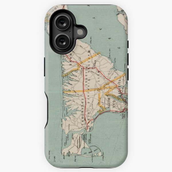 Vista previa del artículo con la obra «Mapa antiguo de Martha's Vineyard (1917)», diseñado y vendido por BravuraMedia.