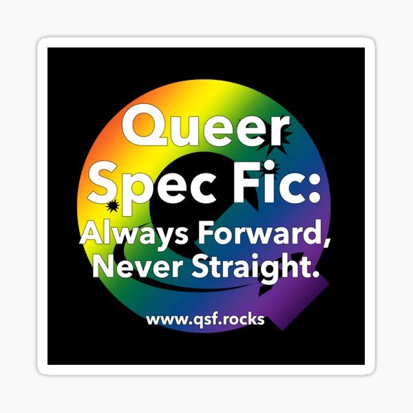 Item preview, QSF Forward Logo - Black designed and sold by queerscifi.
