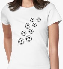 Soccer balls Women's Fitted T-Shirt
