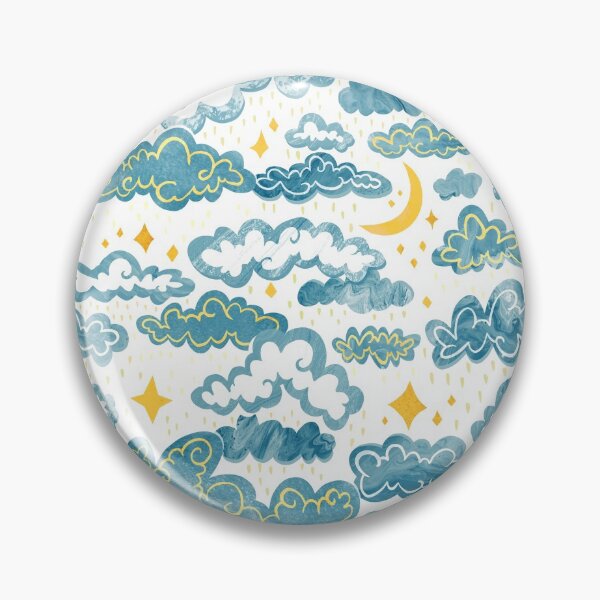 Item preview, Starry Rainclouds - Grey Blue  designed and sold by TigaTiga.