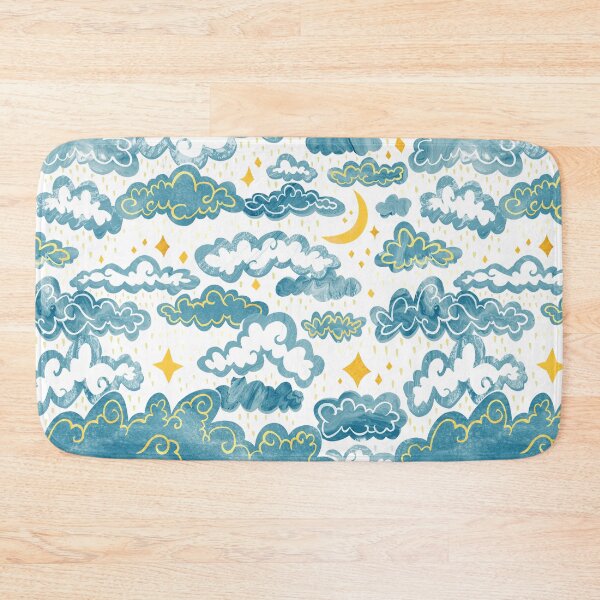 Item preview, Starry Rainclouds - Grey Blue  designed and sold by TigaTiga.