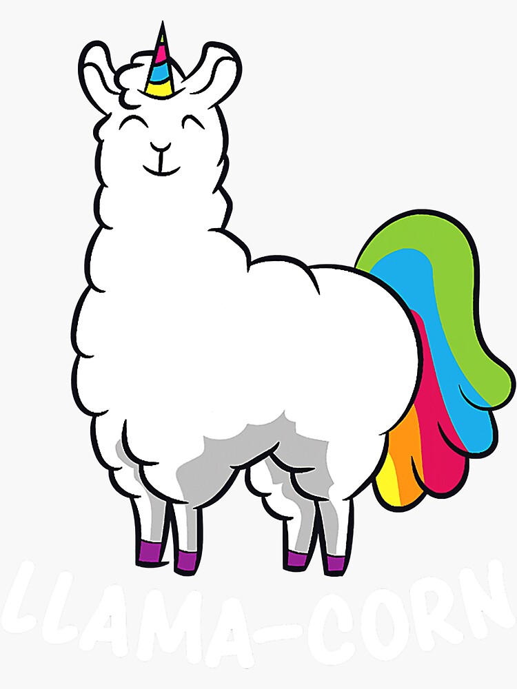 "Unicorn Llama Cute Llamacorn Llama" Sticker for Sale by YesterDayCheck