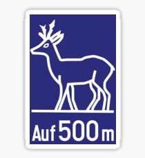 Bundesautobahn (Hirsch Kreuzung Zeichen) Sticker