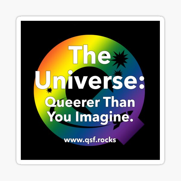 Item preview, QSF Universe Logo - Black designed and sold by queerscifi.