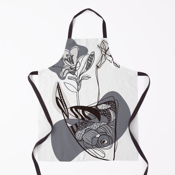 Item preview, Fish flower vase black and white designed and sold by ArtinaStudio.