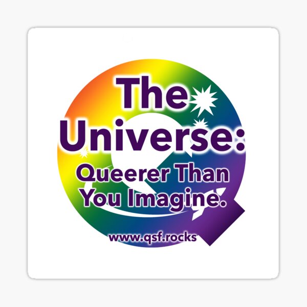 Item preview, QSF Universe Logo - White designed and sold by queerscifi.