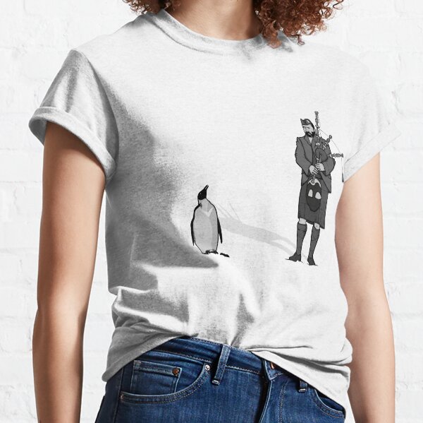 Gaitero y pingüino Camiseta clásica