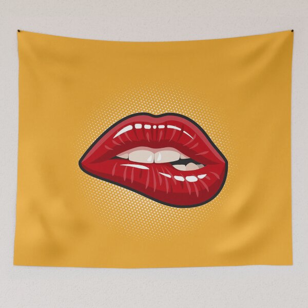 Item preview, Biting Lip Emoji designed and sold by Rakuten Mallor.