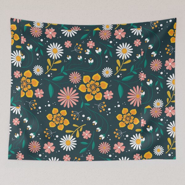Item preview, Flowy Floral Throw blankets, throw pillows, t-shirts and many more designed and sold by hellonitish.