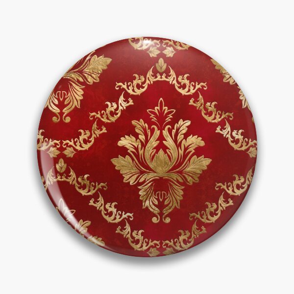Item preview, Oriental Vintage Damask Pattern - Red and gold designed and sold by k9printart.