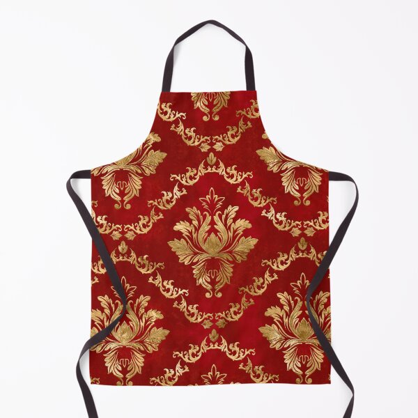 Item preview, Oriental Vintage Damask Pattern - Red and gold designed and sold by k9printart.