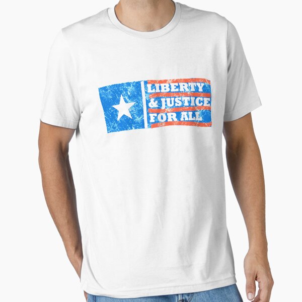 4th Of July Fireworks 2021 Happy Independence Day Liberty Justice For All Patriotic USA Freedom American Flag Essential T-Shirt