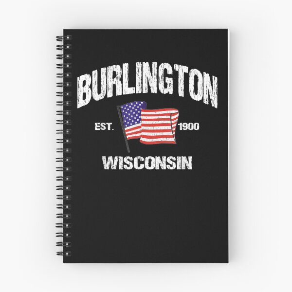Artikelvorschau, Burlington Wisconsin Wi Usa Stars Stripes Vintage Style Gift  entworfen und verkauft von mchargue12.