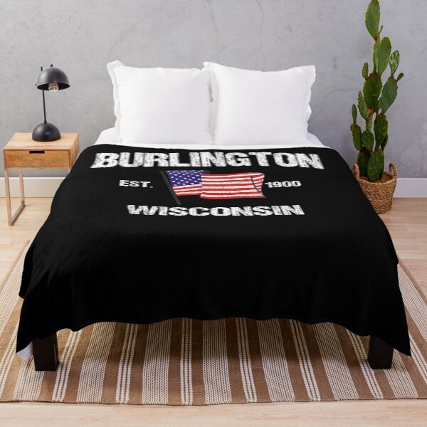 Item preview, Burlington Wisconsin Wi Usa Stars Stripes Vintage Style Gift  designed and sold by mchargue12.