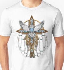 Native American Snowy Owl Mandala Unisex T-Shirt