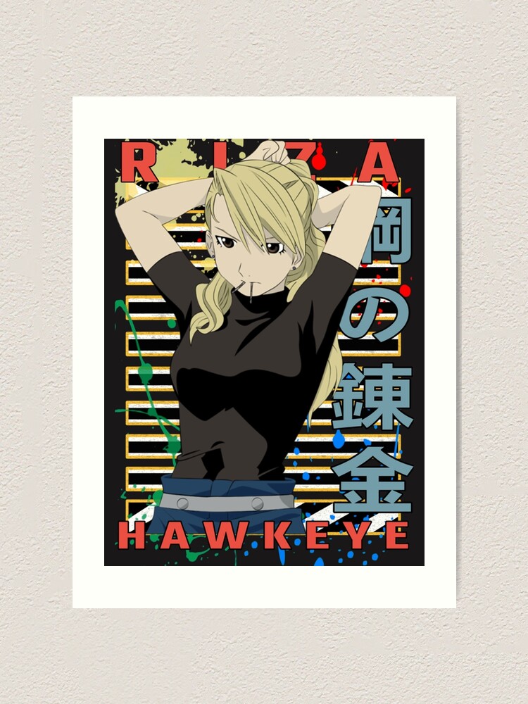 Riza Hawkeye Full-metal alchemist brotherhood anime manga Japanese Design, Gift T-Shirt, Anime T-Shirt Greeting Card for Sale by rowenanime