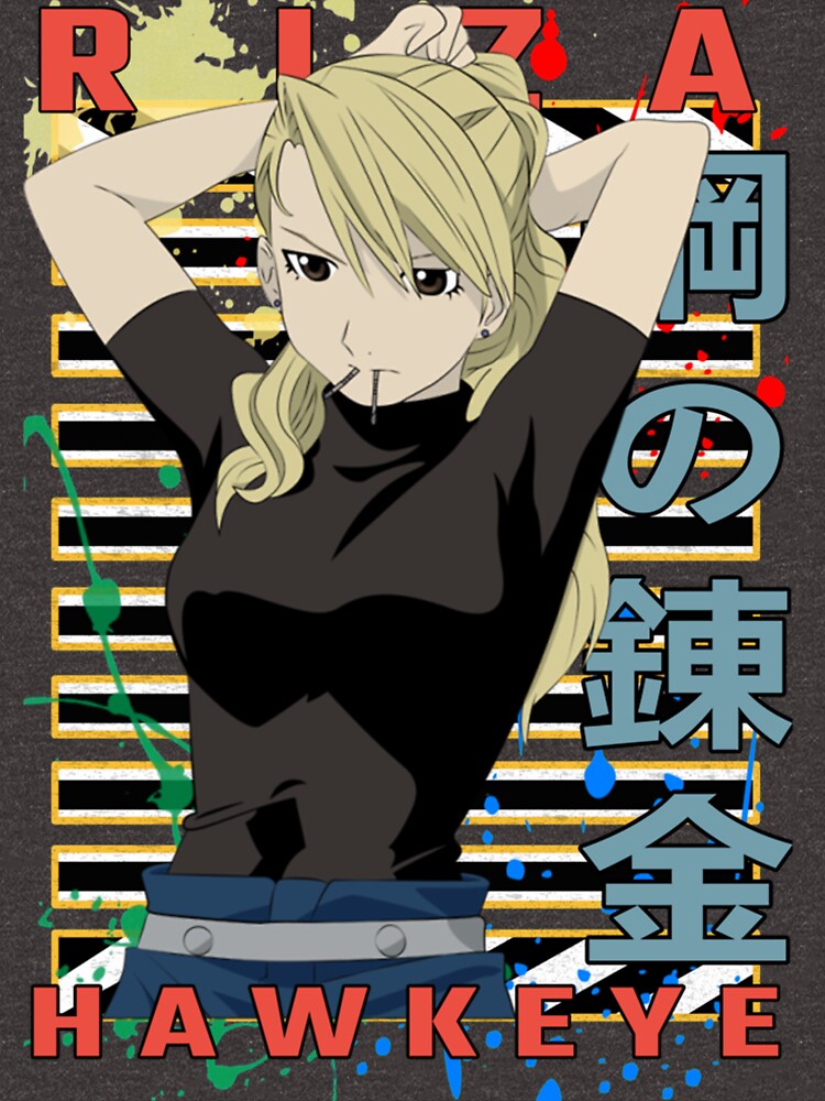 Riza Hawkeye Full-metal alchemist brotherhood anime manga Japanese Design, Gift T-Shirt, Anime T-Shirt Greeting Card for Sale by rowenanime