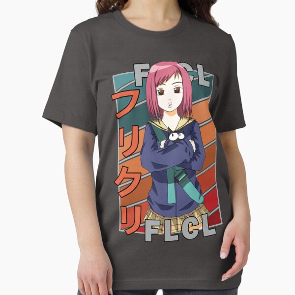 Vista previa del artículo con la obra «Mamimi Samejima FlCL Fooly Cooly Furi Kuri Retro Color Stripe Anime Manga Diseño | Regalo camiseta | Camiseta de anime», diseñado y vendido por rowenanime.