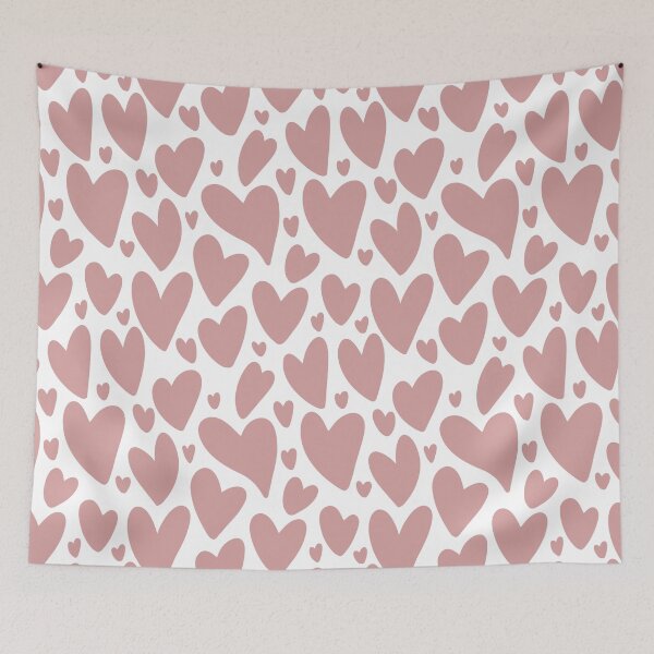 Item preview, pink hearts cute pattern designed and sold by sophieklen.
