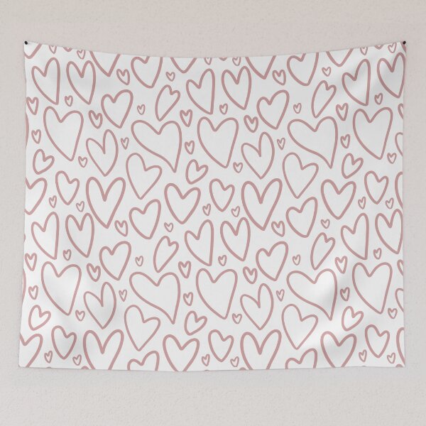 Item preview, pink hearts cute pattern designed and sold by sophieklen.