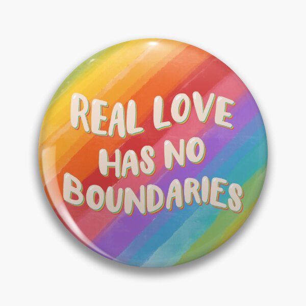 Item preview, Real Love Has No Boundaries - Rainbow Pride - Hand Lettered Quote designed and sold by TheBubblyType.