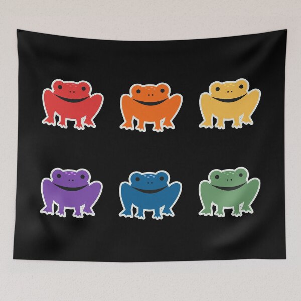 Item preview, Six Rainbow Frogs designed and sold by ItsMemeMachine.