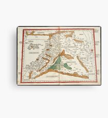 Vintage Map of Mesopotamia (1482) Metal Print