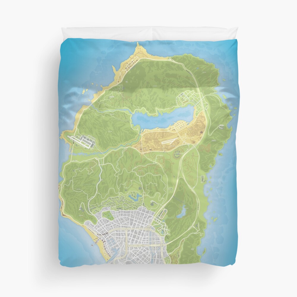 GTA 5 Map HQ Photographic Print by Raildur