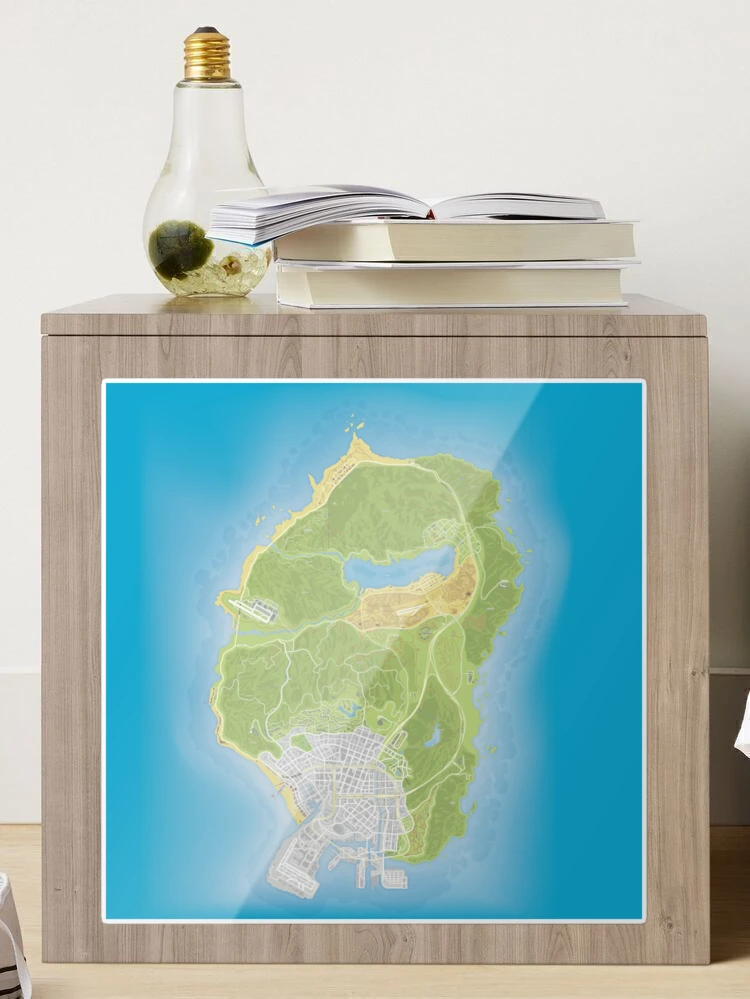 GTA 5 Map HQ Photographic Print by Raildur