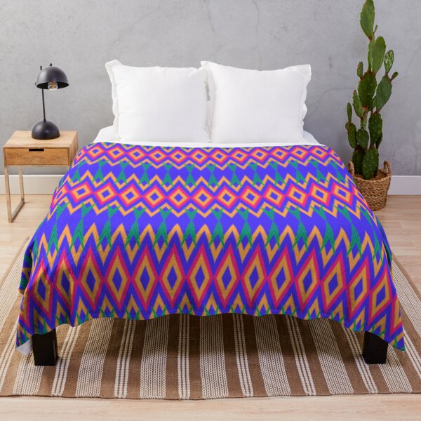 Item preview, ikat textile pattern and geomatics design.  designed and sold by WP-7824.