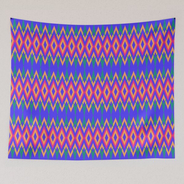 Item preview, ikat textile pattern and geomatics design.  designed and sold by WP-7824.