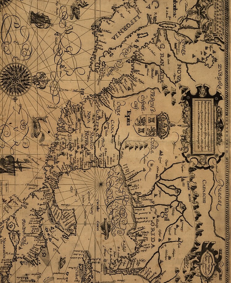 Map Of Mexico 1600 Vintage Map Of Mexico (1600)" Ipad Case & Skin For Sale By Bravuramedia |  Redbubble