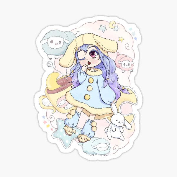 Sleepy Time - Dark Background Sticker