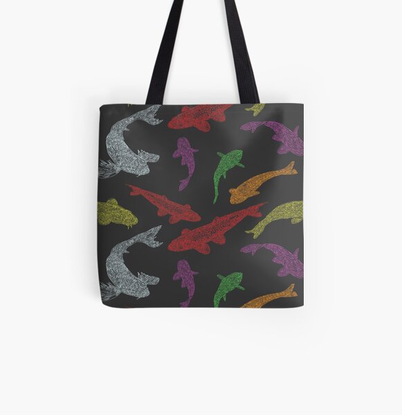 Swimming Koi All Over Print Tote Bag