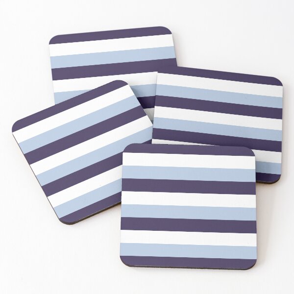 Item preview, 3 Large ALICE BLUE, NAVY BLUE and WHITE Horizontal STRIPES designed and sold by RachelMacht.