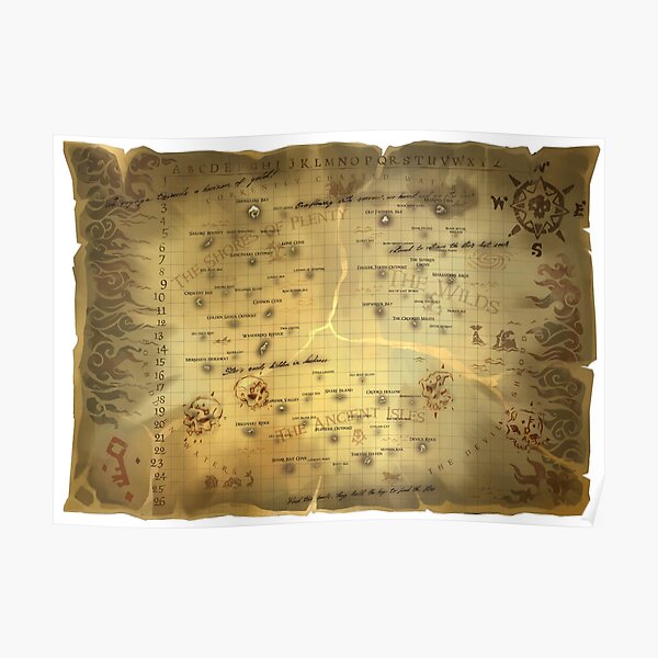 Sea of Thieves Map HQ Poster