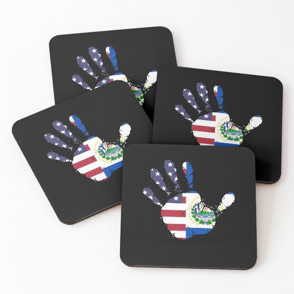 Item preview, Patriotic Hand American El Salvador Flag Salvadorian designed and sold by Nessshirts.