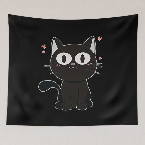 Item preview, Black Cat With Big Eyes designed and sold by marytrou.