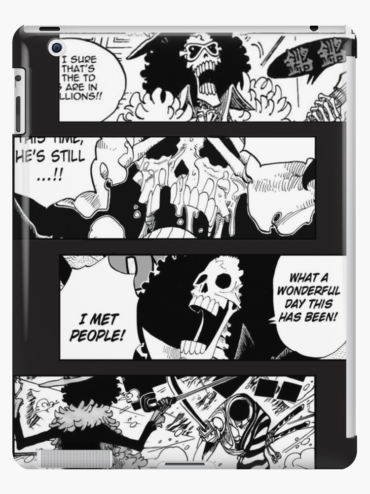 Brook Soul King One Piece Wan Pisu Anime Manga Panel Stripe Design Gift T Shirt Anime T Shirt Ipad Case Skin For Sale By Rowenanime Redbubble