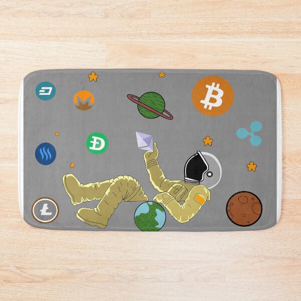 Item preview, crypto coins and astronauts Boy in space on planets and planets. designed and sold by WP-7824.