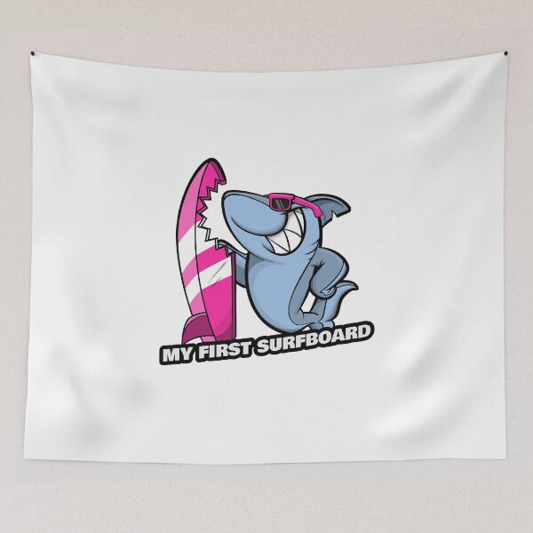 Item preview, My first Surfboard | Shark Cartoon Illustration designed and sold by Rizty.