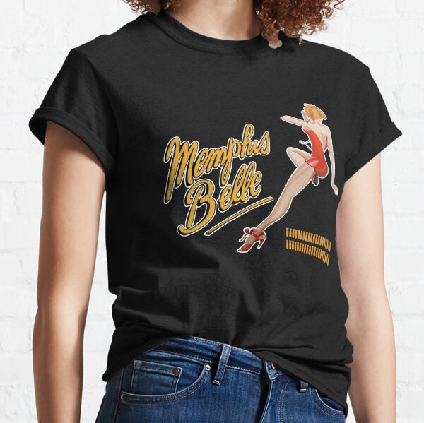 WW2 Pin Up Girl B17 Flying Fortress Memphis Belle Classic T-Shirt