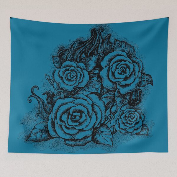 Item preview, wild roses black ink drawing designed and sold by Lefteris Betsis.