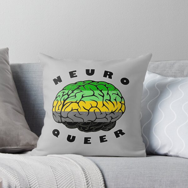 Item preview, Neuroqueer Brain - Aro Colors designed and sold by AutisticBanshee.