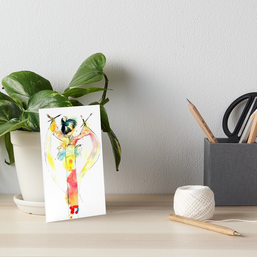 Japanese artist Art Board Print
