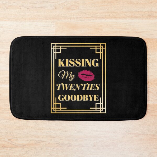 Item preview, Kissing my twenties 20s goodbye | Birthday gift for turning 30 | Black and gold Masquerade designed and sold by subtleday.
