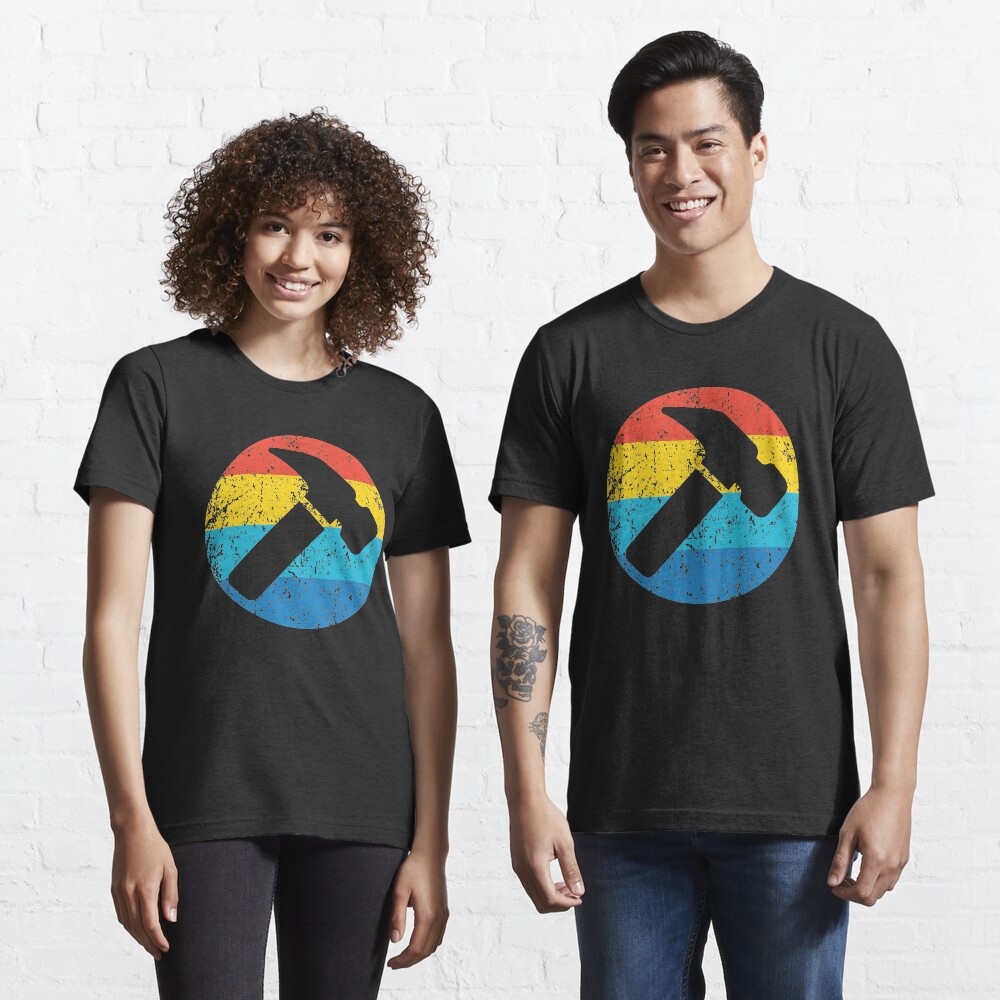 Carpenter Vintage Hammer Retro 1970's Style Circle Essential T-Shirt