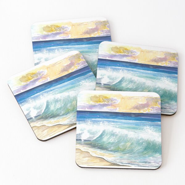 Item preview, Breaking Eastern Caribbean Waves with Sunset on Antilles Island designed and sold by artshop77.