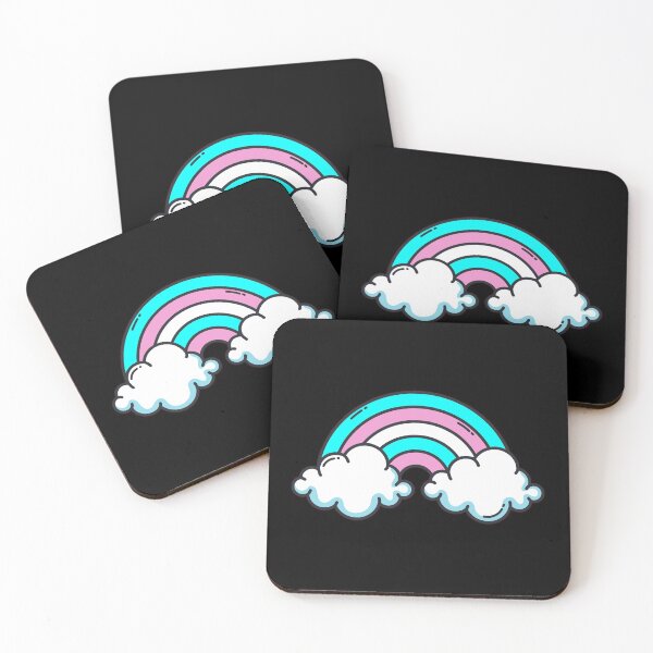 Item preview, Subtle Transgender Pride Rainbow and Clouds. Transgender rainbow designed and sold by tiredandbored.