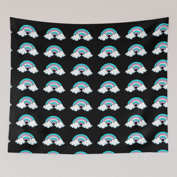 Item preview, Subtle Transgender Pride Rainbow and Clouds. Transgender rainbow designed and sold by tiredandbored.